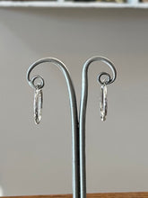 Load image into Gallery viewer, Vintage Sterling Silver 925 Thin Carved Hoop Earrings Silver Hoops