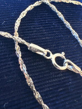 Load image into Gallery viewer, Vintage European 585 Italy 14K White Gold Chain Necklace Tinsel Chain 18”