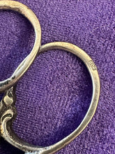 Load image into Gallery viewer, Antique Continental German 800 Silver Pierced Cabbage Rose Sugar Tongs Serving Tongs Ornate