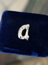 Load image into Gallery viewer, Vintage 1974 Signed HATTIE CARNEGIE Silver Clad Lowercase “A” Bubble Letter Initial Pendant Charm