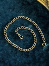 Load image into Gallery viewer, Vintage Midcentury Gold Tone Textured Link Watch Chain Dog Clip Clasp 13.5”