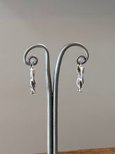Load image into Gallery viewer, Vintage Sterling Silver 925 Twist Hoop Earrings Silver Hoops