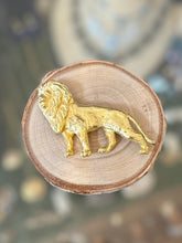 Load image into Gallery viewer, Vintage 1987 Signed Mimi di Niscemi Brushed Gold Tone Lion Brooch 1980s Mimi Di N