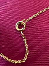 Load image into Gallery viewer, Vintage 1950s 12k GF Gold Filled Oval Black Onyx Pendant Necklace Dainty 1/20 12k GF Chain