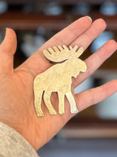 Load image into Gallery viewer, Vintage Sterling Silver Large Moose Figural Silhouette Brooch