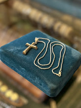 Load image into Gallery viewer, Vintage Sterling Silver Taxco Mexico Unisex Solid Cross Rope Chain Pendant Necklace 23”