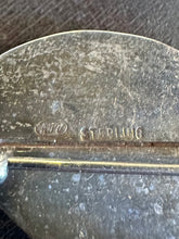 Load image into Gallery viewer, Vintage Signed AJV Sterling Silver & Black Onyx Two Tone Modernist Geometric Brooch Pin