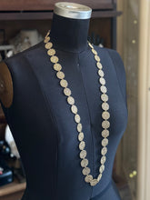 Load image into Gallery viewer, Vintage Signed BEN AMUN by Isaac Manevitz Gold Tone Filigree Floral Circle Chain Necklace 36.75”
