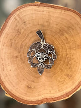 Load image into Gallery viewer, You Pick! Vintage Filigree Silver Gemstone Pendants | 800 Silver Citrine OR 925 Silver Abalone