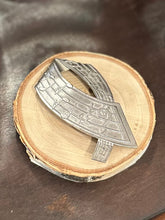 Load image into Gallery viewer, Vintage 1980s Signed JJ Jonette Silver Tone Music Note Music Sheet Ribbon Brooch 1988