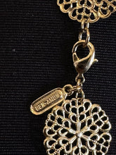 Load image into Gallery viewer, Vintage Signed BEN AMUN by Isaac Manevitz Gold Tone Filigree Floral Circle Chain Necklace 36.75”
