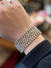 Load image into Gallery viewer, Vintage 1950s Signed WEISNER Dazzling Diamanté Rhinestone Bracelet Statement Evening Jewelry