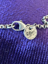 Load image into Gallery viewer, Vintage Signed GPC 925 Sterling Silver & Green Cubic Zirconia Faux Peridot Slider Pendant Necklace 16.4”