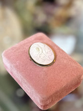Load image into Gallery viewer, Pink Conch Shell Vintage Antique Hand Carved Blooming Rose Cameo 800 Silver Pendant & Brooch