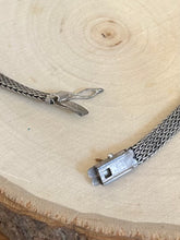 Load image into Gallery viewer, Vintage 1990s Sterling Silver & Genuine Garnet Cabochon Pendant Necklace and Dangle Drop Earrings Set