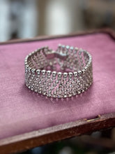 Load image into Gallery viewer, Vintage 1950s Signed WEISNER Dazzling Diamanté Rhinestone Bracelet Statement Evening Jewelry