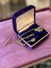 Load image into Gallery viewer, Antique Victorian Gold Filled 7" Albertina Fancy Watch Chain Filigree Urn Toggle Charm HFB