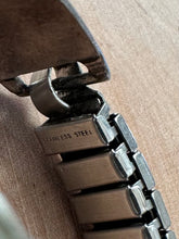 Load image into Gallery viewer, Vintage Zuni Native American Sterling Silver & Stainless Steel Opal and Purple Inlay Bear Face Women’s Wrist Watch