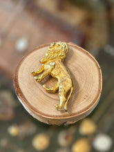 Load image into Gallery viewer, Vintage 1987 Signed Mimi di Niscemi Brushed Gold Tone Lion Brooch 1980s Mimi Di N