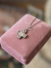 Load image into Gallery viewer, Signed SWIFT ARROW Sterling Silver XO Love Friendship or Relationship Cross Pendant Necklace 22.4”