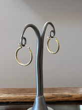 Load image into Gallery viewer, Vintage Gold Plated Sterling Silver 925 Thin Hoop Earrings Hoops Minimalist