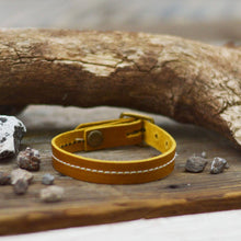 Load image into Gallery viewer, Leather Bracelet with Buckle: Brown / Without Stitch | Handmade