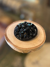 Load image into Gallery viewer, Vintage Midcentury Signed WEISS Jet Black Japanned Rhinestone Round Brooch 2”