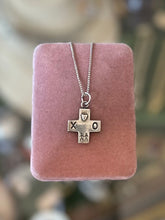 Load image into Gallery viewer, Signed SWIFT ARROW Sterling Silver XO Love Friendship or Relationship Cross Pendant Necklace 22.4”