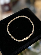 Load image into Gallery viewer, Vintage Signed Sterling MS Co. 925 Sterling Silver Two Tone Twist Chain Bracelet Unisex 7.2”