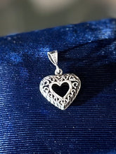 Load image into Gallery viewer, You Pick! Vintage Sterling Silver Heart Pendants | Open Filigree Heart OR Duo 2-in-1 Breakable Heart
