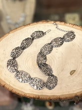 Load image into Gallery viewer, Rare Vintage 1960s Signed Napier Silver Tone Asian Cut Out Link Choker Collar Necklace 16.25” Hook Closure