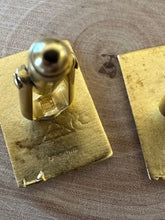 Load image into Gallery viewer, Vintage Egyptian Hieroglyphs Sterling Silver Cufflinks Ankh Brushed Gold Bullet Back Cuff Links