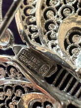 Load image into Gallery viewer, Vintage 1960s Midcentury Unsigned ALICE CAVINESS Sterling Silver Germany Filigree Butterfly Brooch