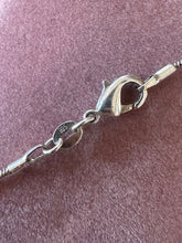 Load image into Gallery viewer, Vintage Sterling Silver & Peachy Pink Botanical Lucite Oval Pendant Necklace 18.5”