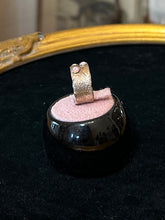 Load image into Gallery viewer, Vintage Signed SIL Silpada 925 Sterling Silver & 14K Yellow Gold Leaf Pink Opal Wide Cigar Band Ring US Size 7 1/2
