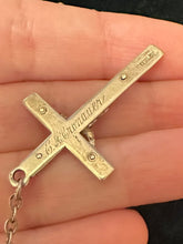 Load image into Gallery viewer, Vintage Circa 1940s All Sterling Silver Grooved Bead Sacred Heart Rosary Engraved E.A. Cronauer Religious 16.55”