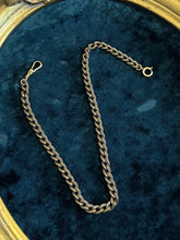 Load image into Gallery viewer, Vintage Midcentury Gold Tone Textured Link Watch Chain Dog Clip Clasp 13.5”