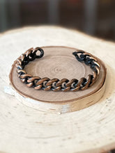 Load image into Gallery viewer, You Pick! Solid Copper Cuff Bracelet Vintage 1970s Solid, Curb Chain, Ruffled, Crescent Moon Unisex