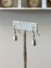 Load image into Gallery viewer, Vintage Signed BG Sterling Silver & Pink Mother of Pearl Oval Cabochon Dangle Drop Earrings