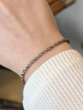 Load image into Gallery viewer, Vintage Signed Sterling MS Co. 925 Sterling Silver Two Tone Twist Chain Bracelet Unisex 7.2”