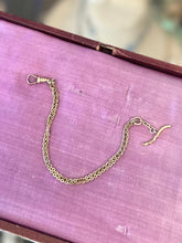 Load image into Gallery viewer, Antique Victorian Hallmarked Blackinton Co. W.&S.B. Gold Filled 7.6" Watch Chain Toggle Twist Charm