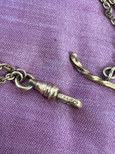 Load image into Gallery viewer, Antique Victorian Hallmarked Blackinton Co. W.&S.B. Gold Filled 7.6" Watch Chain Toggle Twist Charm