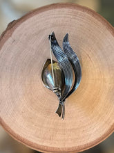 Load image into Gallery viewer, Vintage Signed Niels Erik N.E. FROM Denmark Sterling Silver Calla Lily Brooch Pin Midcentury