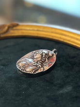Load image into Gallery viewer, Vintage Signed Hallmarked HW Henryk Winograd 999 Fine Silver High Relief Cameo Repousse Woman Pendant Large