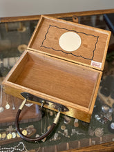 Load image into Gallery viewer, Vintage By SIMON Siamese Cat Apples Purse Hand Painted Wood Handbag Leather RARE