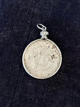 Load image into Gallery viewer, You Pick! Vintage Midcentury Coin Pendants Silver Tone | 1973 Queen Elizabeth 50 Pence or 1964 Ike Dollar John F. Kennedy JFK