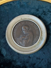Load image into Gallery viewer, Antique Art Deco 1920s Religious Wall Medallion St. Francis of Assisi VII Centenario 1226-1926 Made in Germany