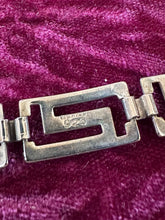 Load image into Gallery viewer, Vintage Mexico Sterling Silver 925 Greek Key Meander Cut Out Link Bracelet Unisex 8”