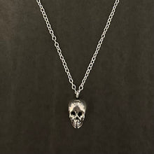Load image into Gallery viewer, Sterling Silver Skull Pendant Necklaces | Silver or Gold Plated