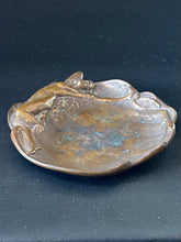 Load image into Gallery viewer, Antique Art Nouveau Brass Nude Woman Waves Sea Nymph Trinket Dish Ring Dish Tray